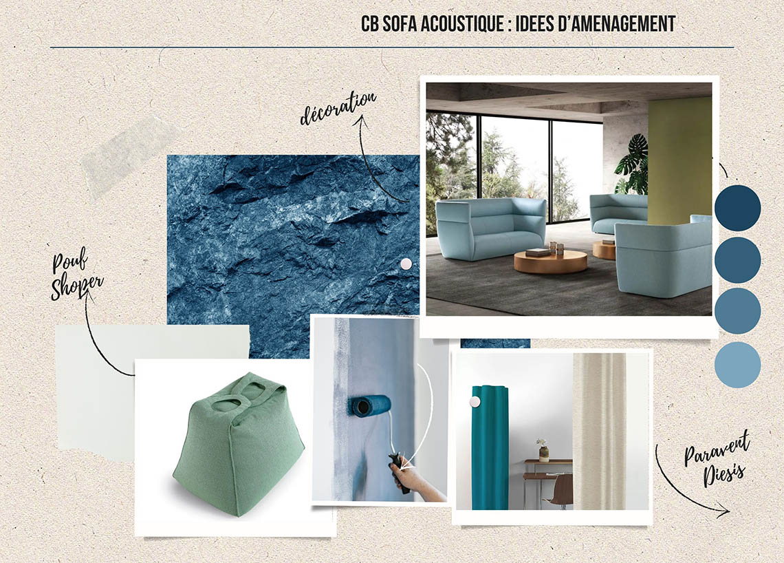 Aménagement intérieur avec le CB SOFA acoustique