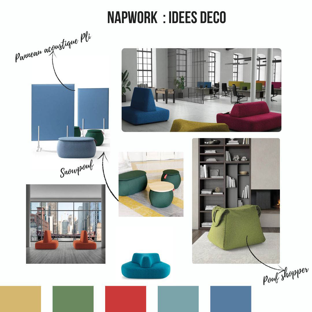 Sièges modulables acoustiques Napwork