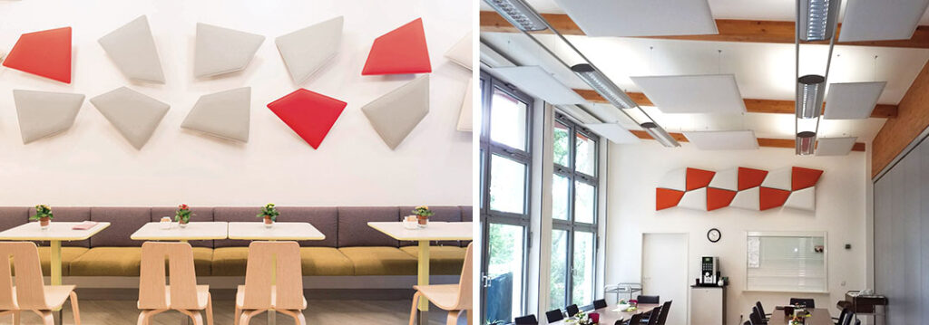 Panneaux acoustiques dans les cantines scolaires pour réduire les nuisances sonores