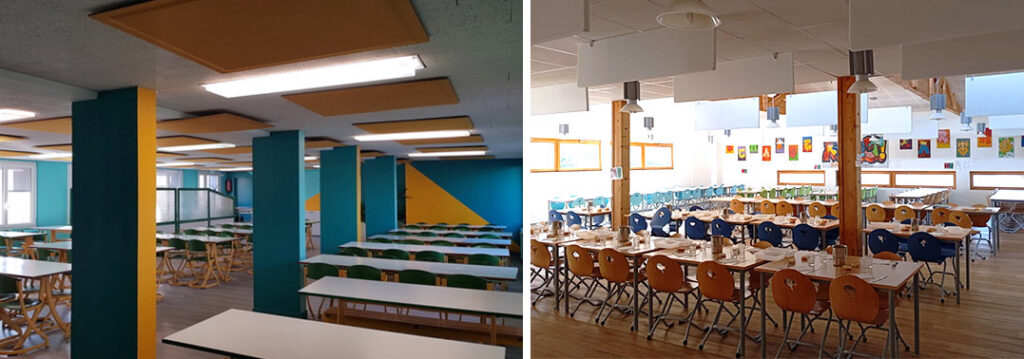 Ecrans acoustiques DP-Acoustique pour réduire le bruit à l'école