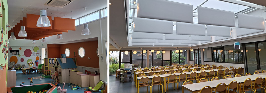 Traitement acoustique dans les cantines, crèches, écoles - Panneaux DP-Acoustique