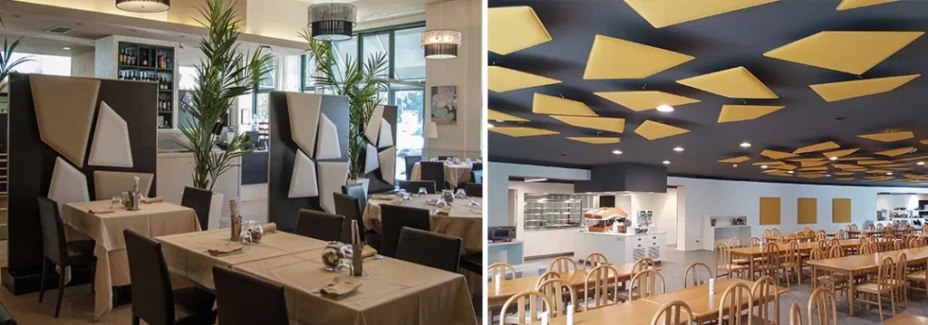 Solution acoustique dans des cantines et restaurants